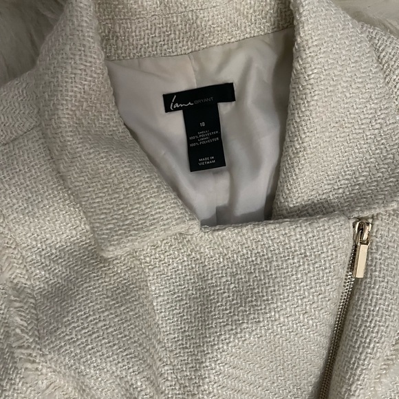 Lane Bryant Lined Tweed Jacket - Ivory Sz 18 - Picture 4 of 4